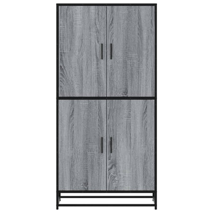 skab 68x35x139 cm konstrueret træ grå sonoma-eg