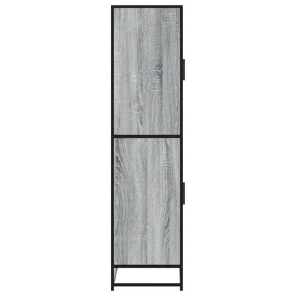 skab 68x35x139 cm konstrueret træ grå sonoma-eg