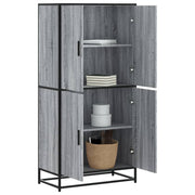 skab 68x35x139 cm konstrueret træ grå sonoma-eg