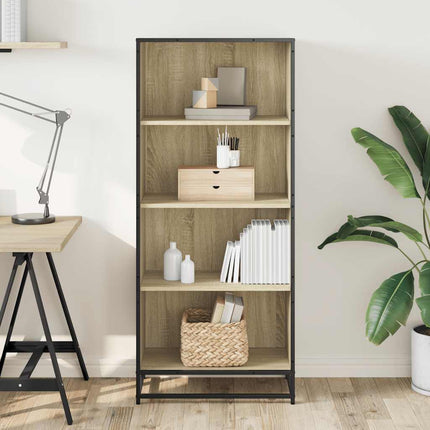 bogreol 60x35x139 cm konstrueret træ sonoma-eg