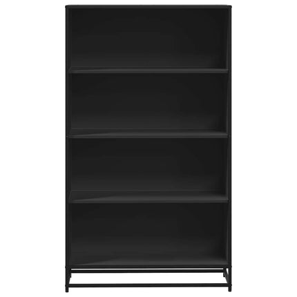 bogreol 80,5x35x139 cm konstrueret træ sort