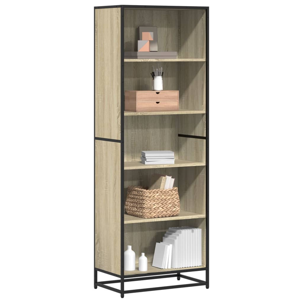 bogreol 60x35x170,5 cm konstrueret træ sonoma-eg billede