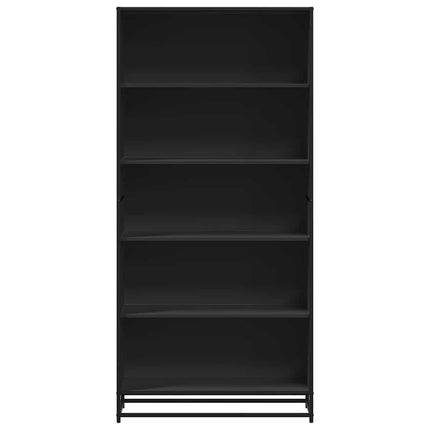 bogreol 80,5x35x170,5 cm konstrueret træ sort