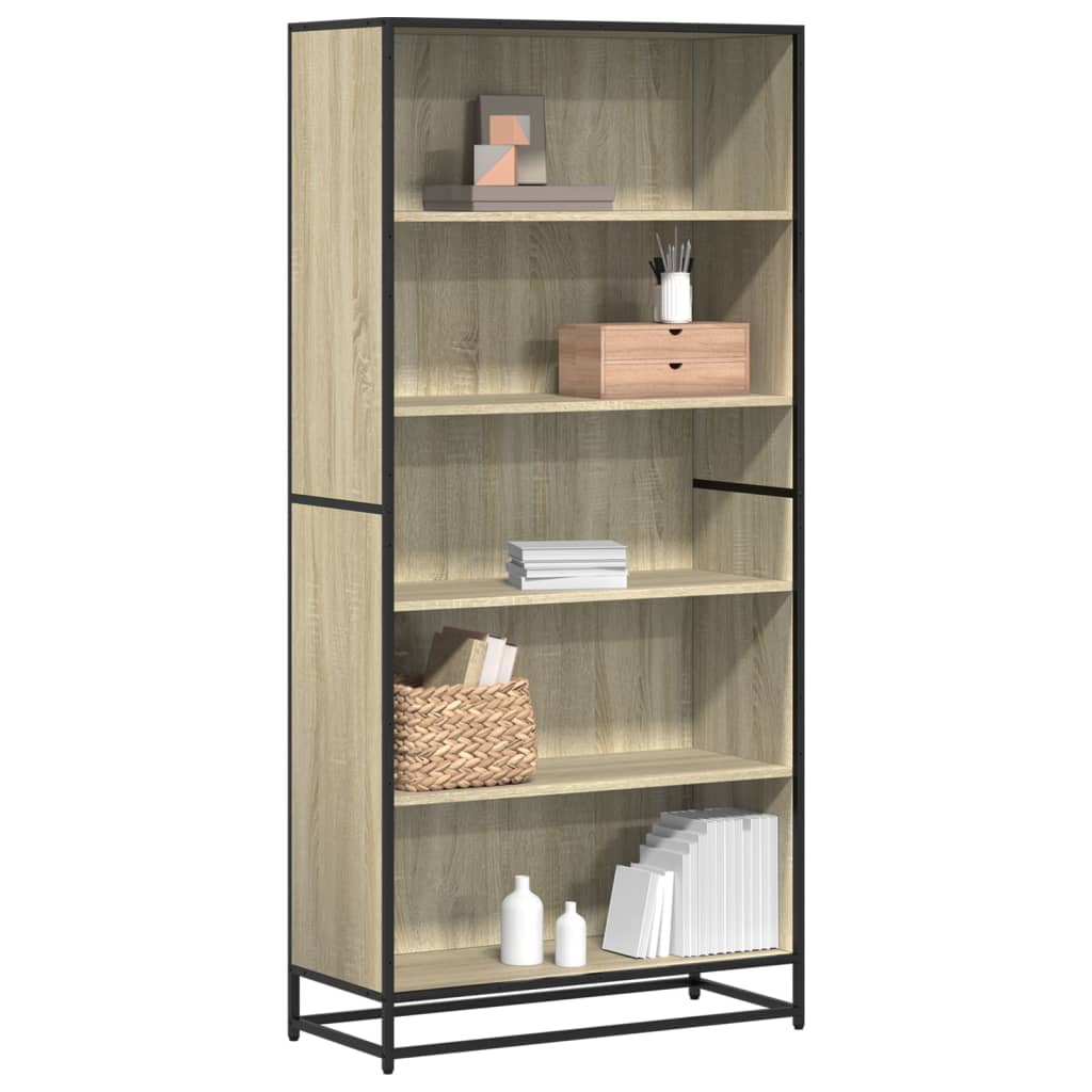 Bogreol 60X35X170,5 Cm Konstrueret Træ Sonoma-Eg - 80.5 cm / 170.5 cm