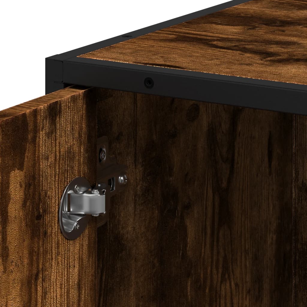 badeværelsesskab 35x37,5x188,5 cm konstrueret træ og metal