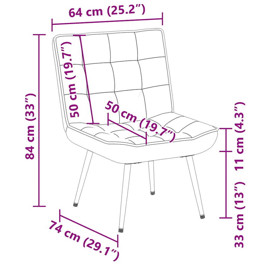 lænestol 64x74x84 cm fløjl mørkegrøn