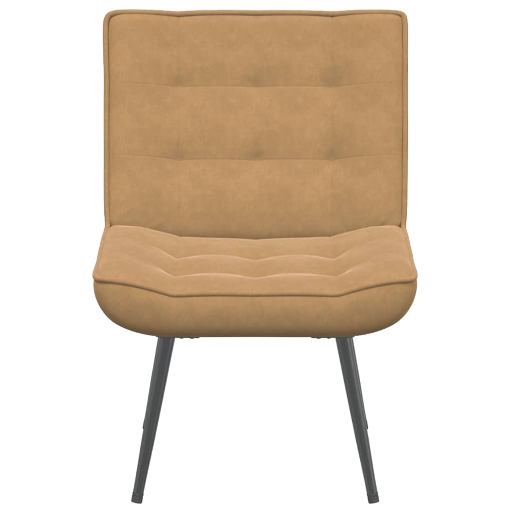 lænestol 64x74x84 cm fløjl brun