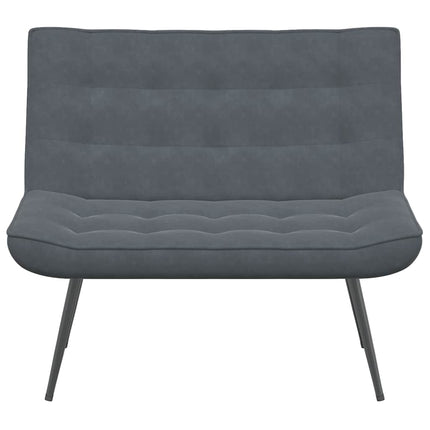 bænk 110x74x84 cm velour mørkegrå