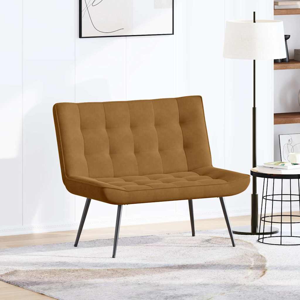 bænk 110x74x84 cm velour brun billede