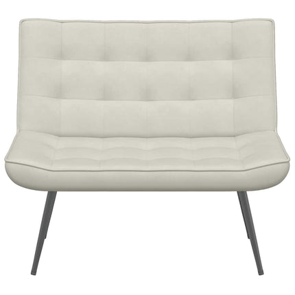 bænk 110x74x84 cm velour cremefarvet