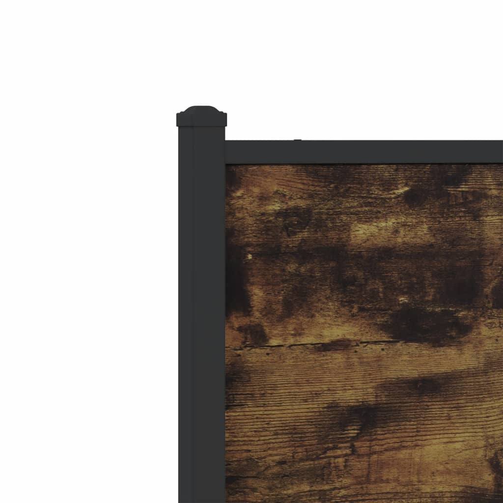 sengeramme uden madras 193x203 cm metal røget egetræsfarve