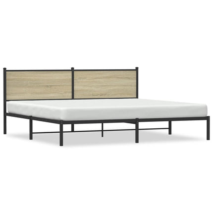 sengeramme uden madras 200x200 cm metal sonoma-eg