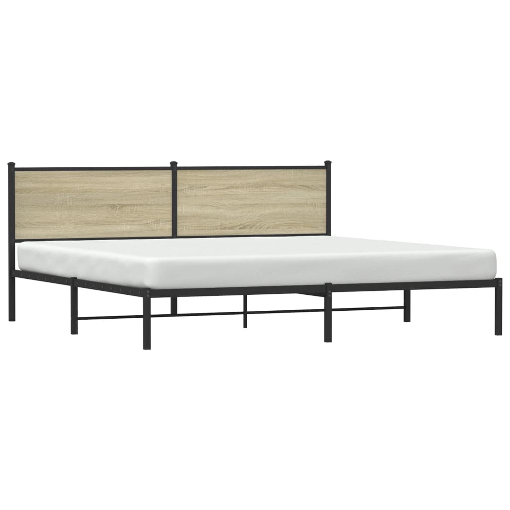 sengeramme uden madras 200x200 cm metal sonoma-eg