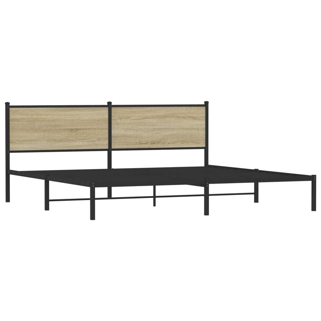 sengeramme uden madras 200x200 cm metal sonoma-eg