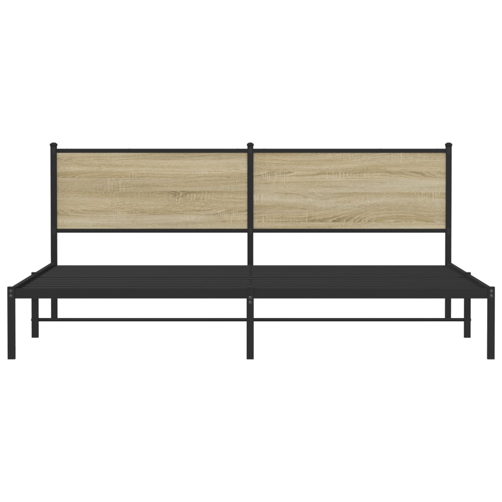 sengeramme uden madras 200x200 cm metal sonoma-eg