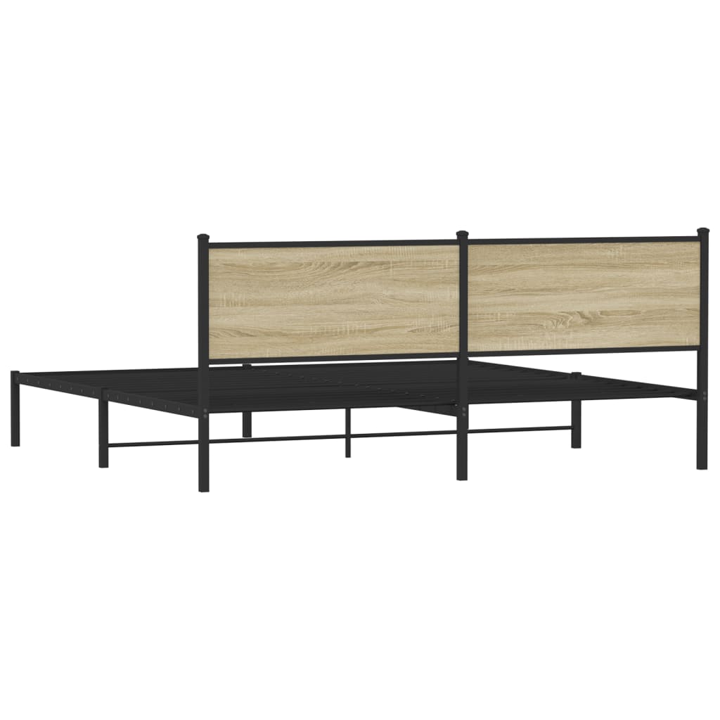 sengeramme uden madras 200x200 cm metal sonoma-eg