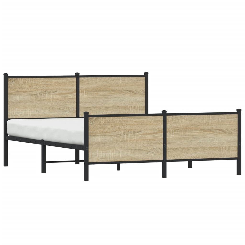 sengeramme uden madras 150x200 cm metal sonoma-eg