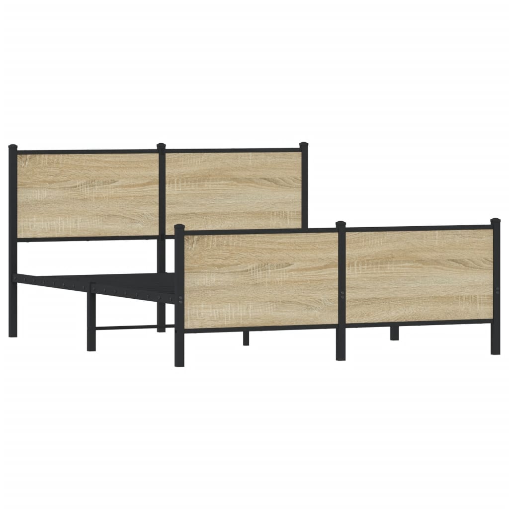 sengeramme uden madras 150x200 cm metal sonoma-eg