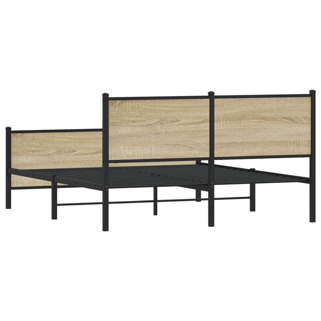 sengeramme uden madras 150x200 cm metal sonoma-eg