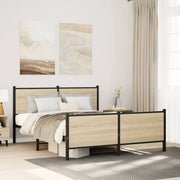 sengeramme uden madras 150x200 cm metal sonoma-eg