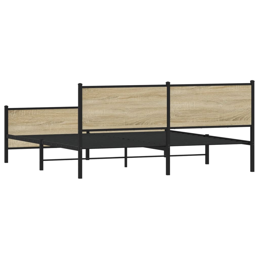 sengeramme uden madras 193x203 cm metal sonoma-eg