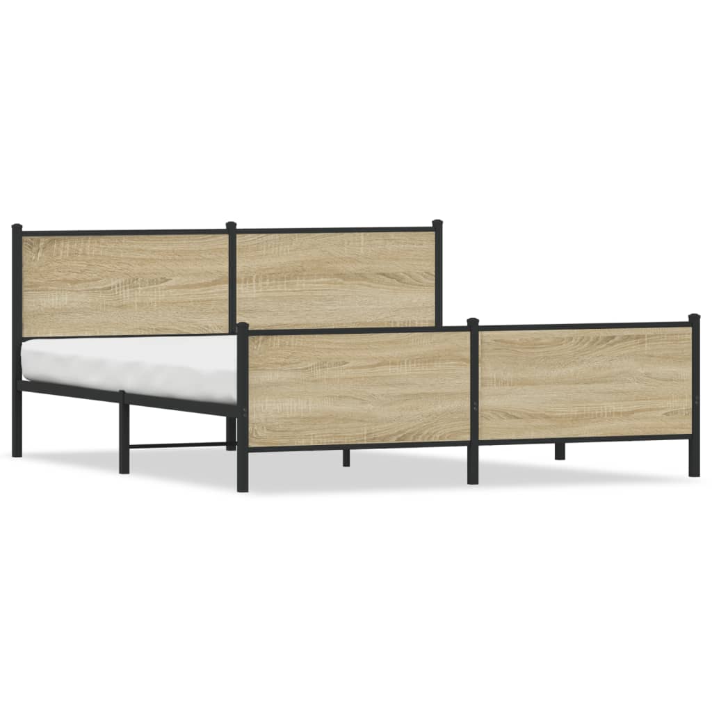 sengeramme uden madras 200x200 cm metal sonoma-eg