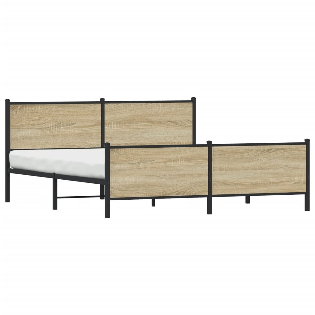 sengeramme uden madras 200x200 cm metal sonoma-eg