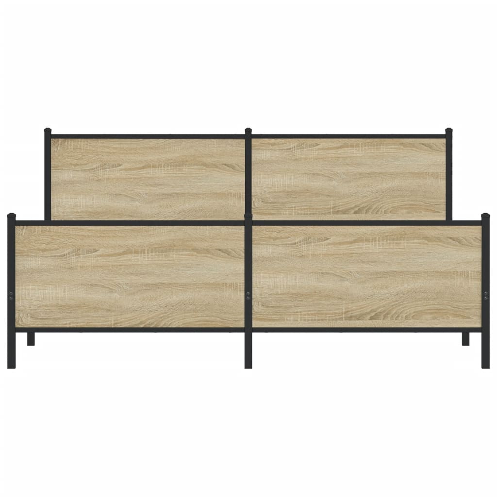 sengeramme uden madras 200x200 cm metal sonoma-eg