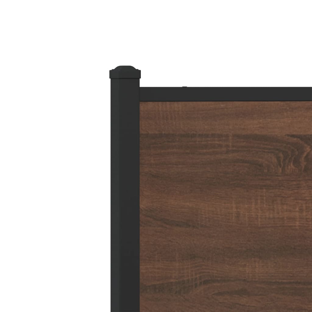 sengeramme uden madras 180x200 cm metal brun egetræsfarve