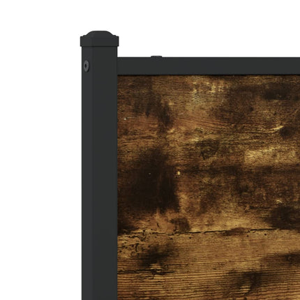 sengeramme uden madras 183x213 cm metal røget egetræsfarve