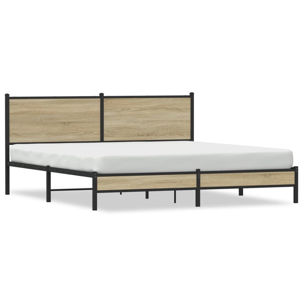 sengeramme uden madras 180x200 cm metal sonoma-eg