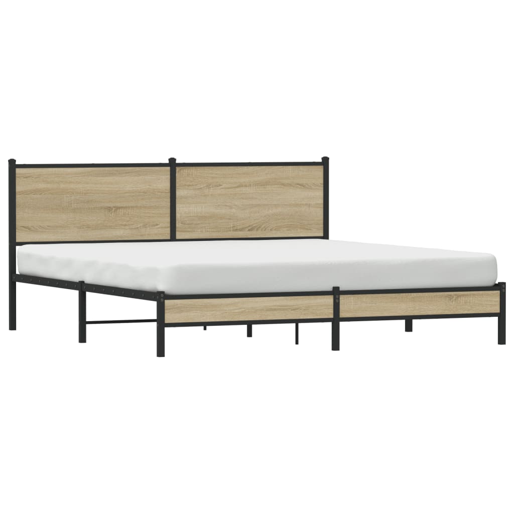 sengeramme uden madras 180x200 cm metal sonoma-eg