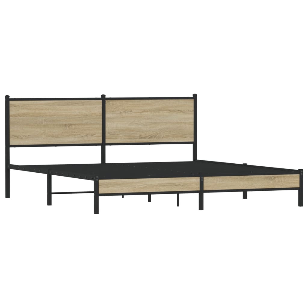 sengeramme uden madras 180x200 cm metal sonoma-eg
