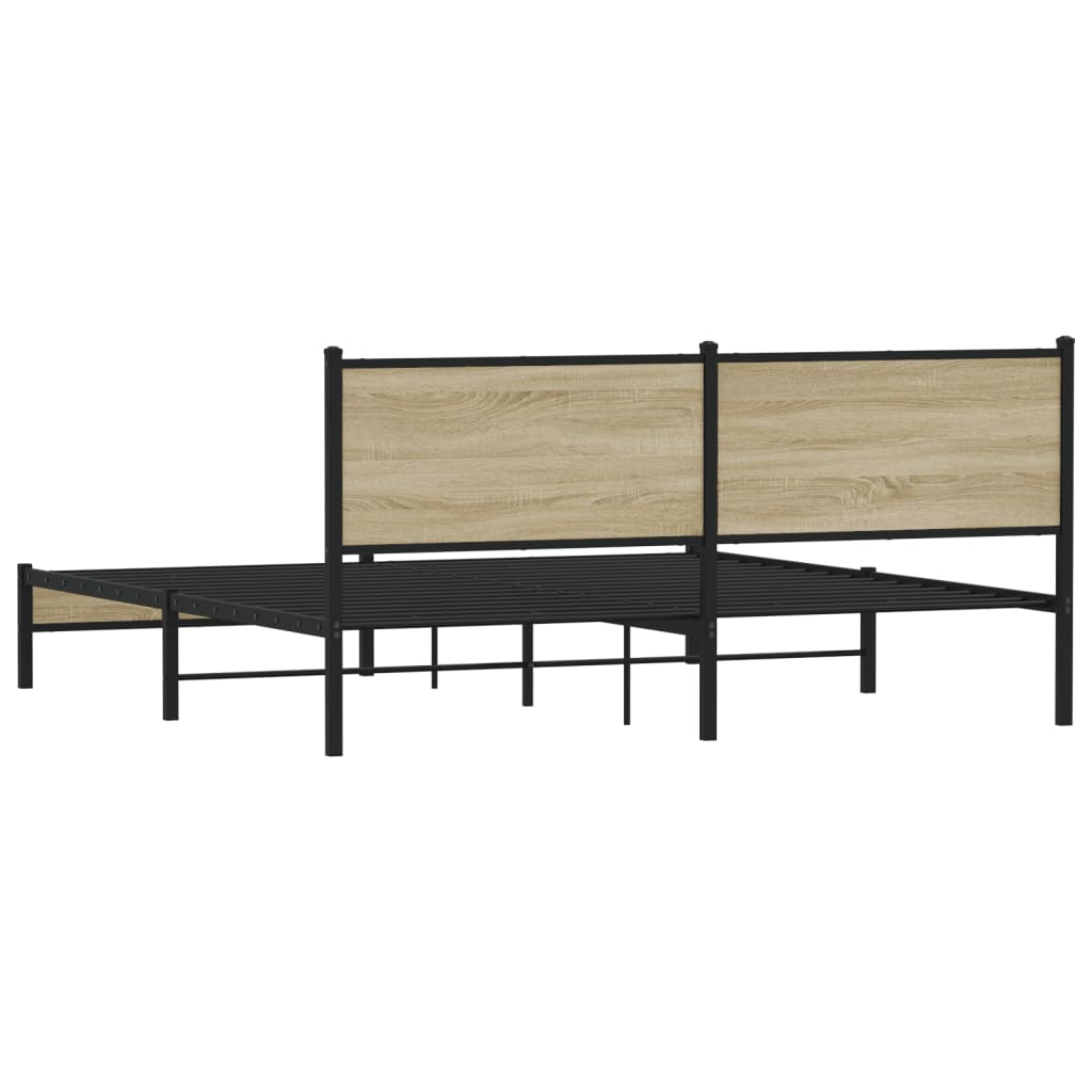 sengeramme uden madras 180x200 cm metal sonoma-eg