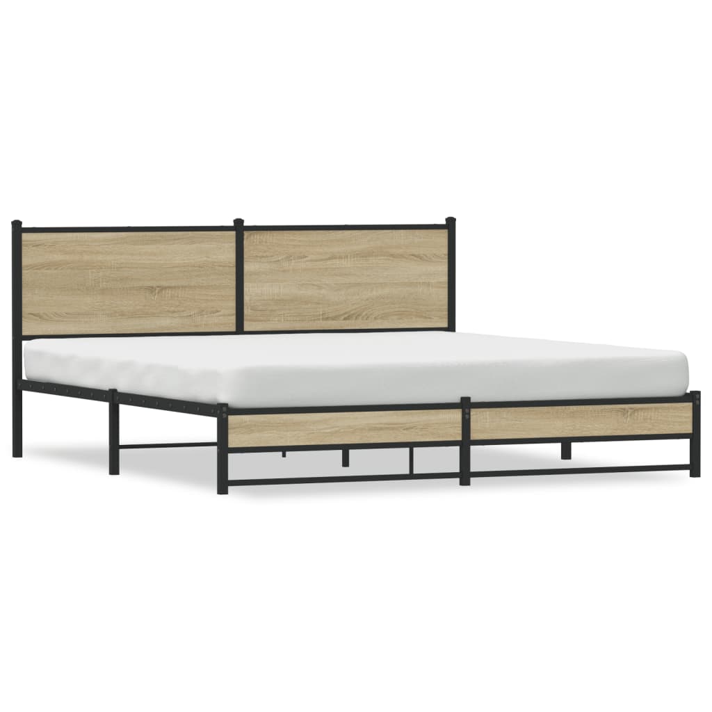 sengeramme uden madras 180x200 cm metal sonoma-eg