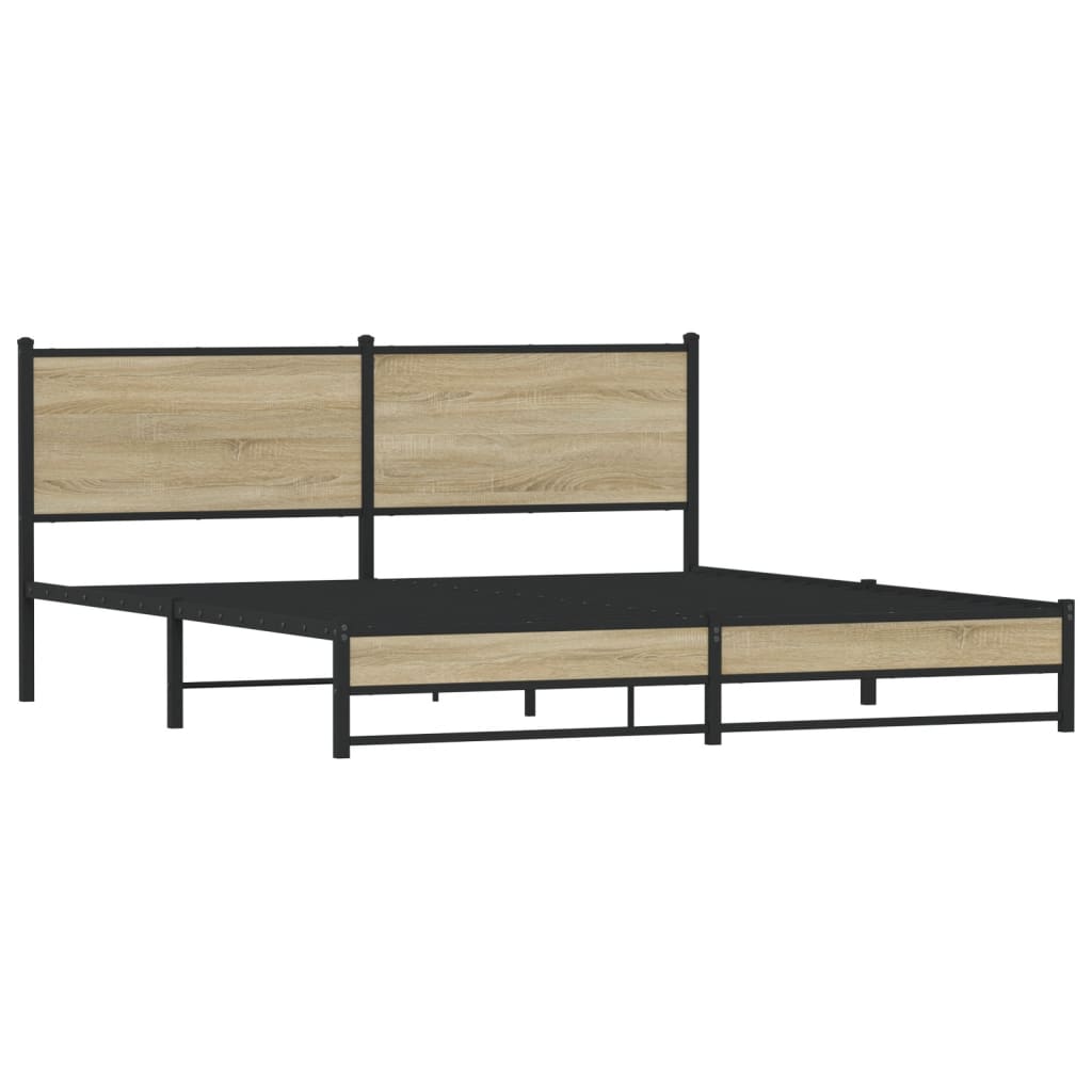 sengeramme uden madras 180x200 cm metal sonoma-eg