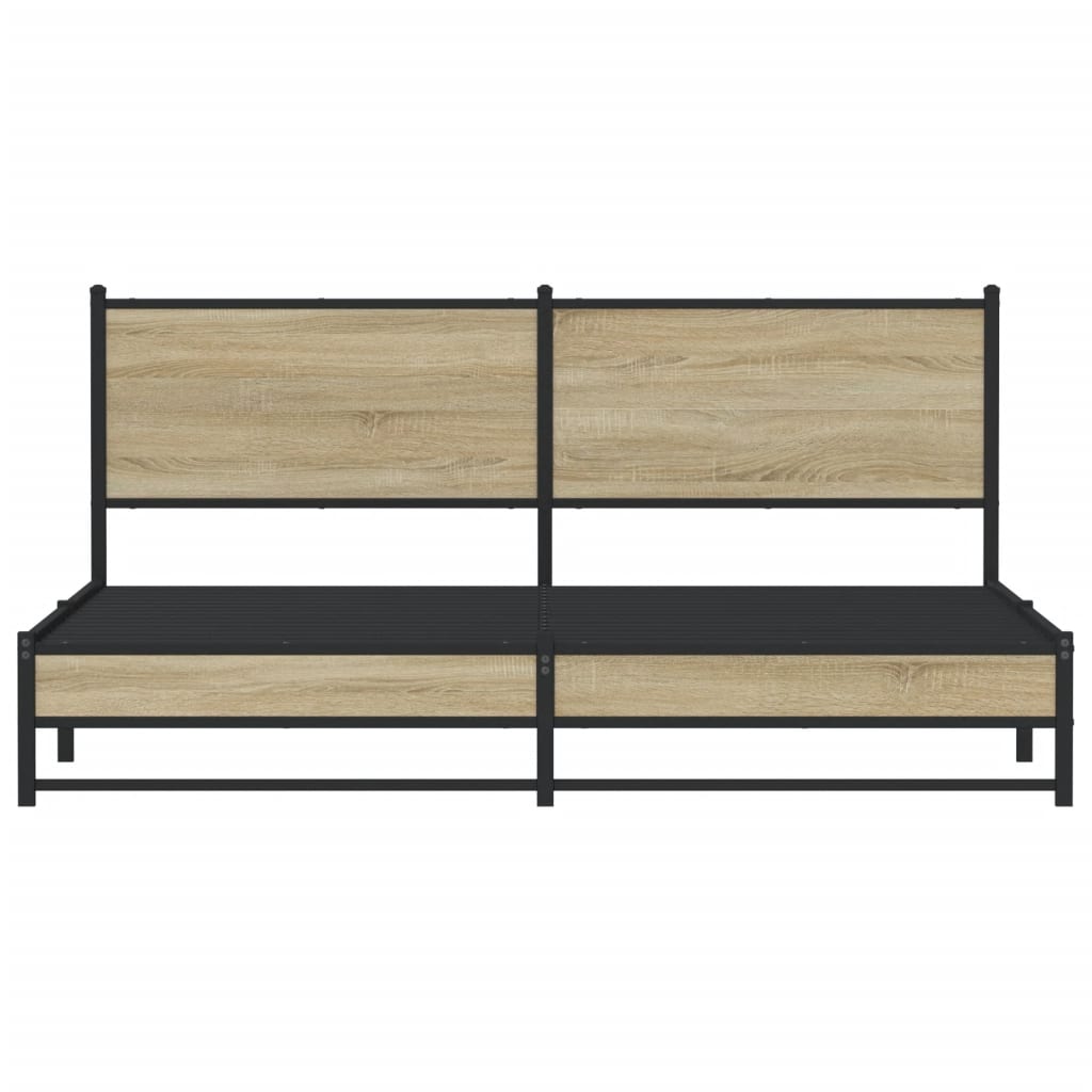 sengeramme uden madras 180x200 cm metal sonoma-eg