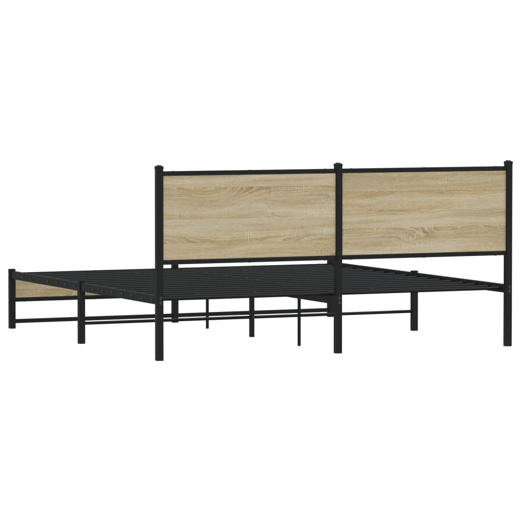 sengeramme uden madras 180x200 cm metal sonoma-eg