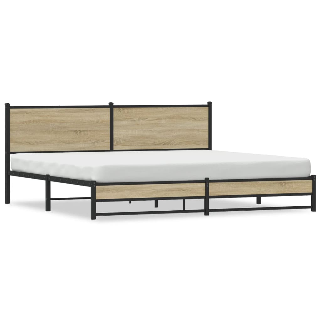 sengeramme uden madras 193x203 cm metal sonoma-eg