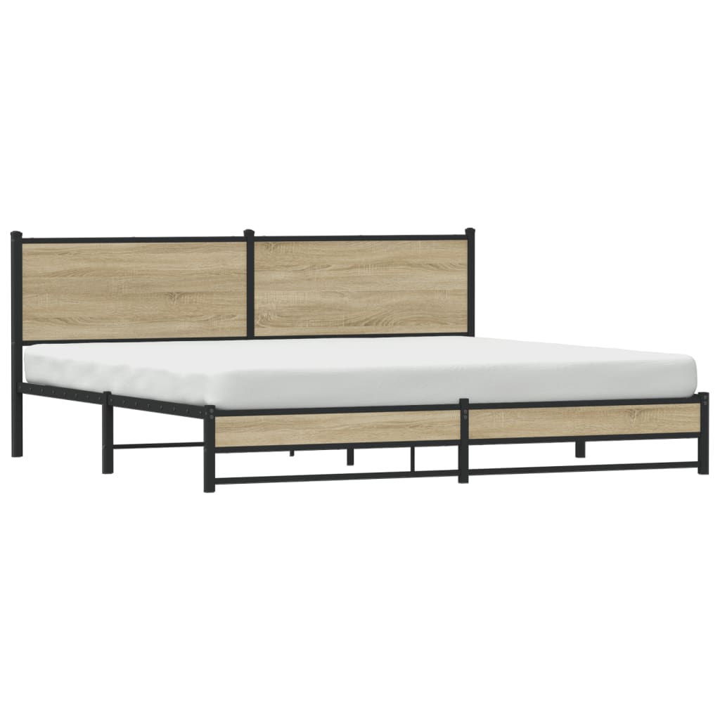 sengeramme uden madras 193x203 cm metal sonoma-eg
