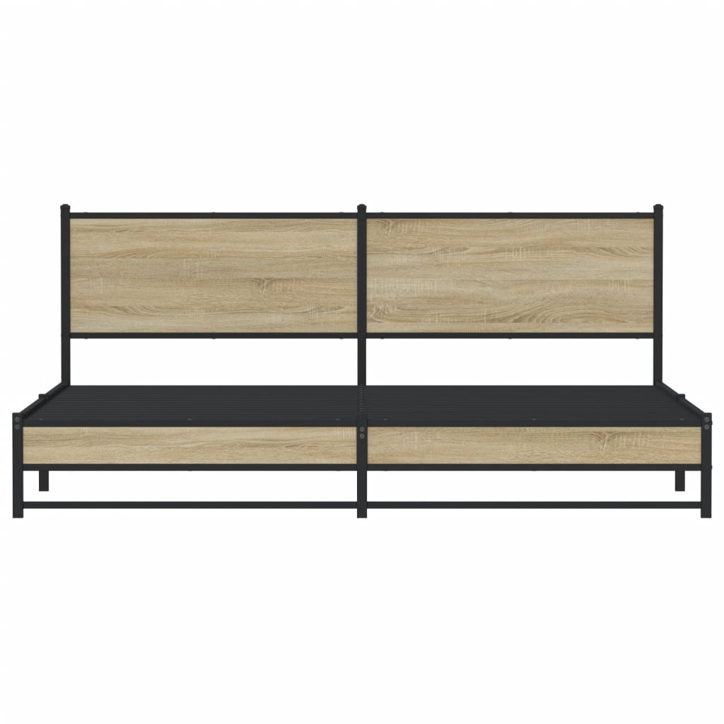 sengeramme uden madras 193x203 cm metal sonoma-eg