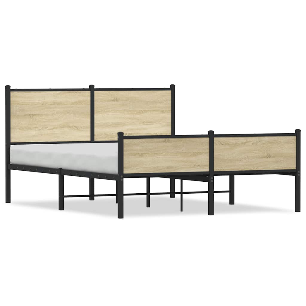 sengeramme uden madras 150x200 cm metal sonoma-eg