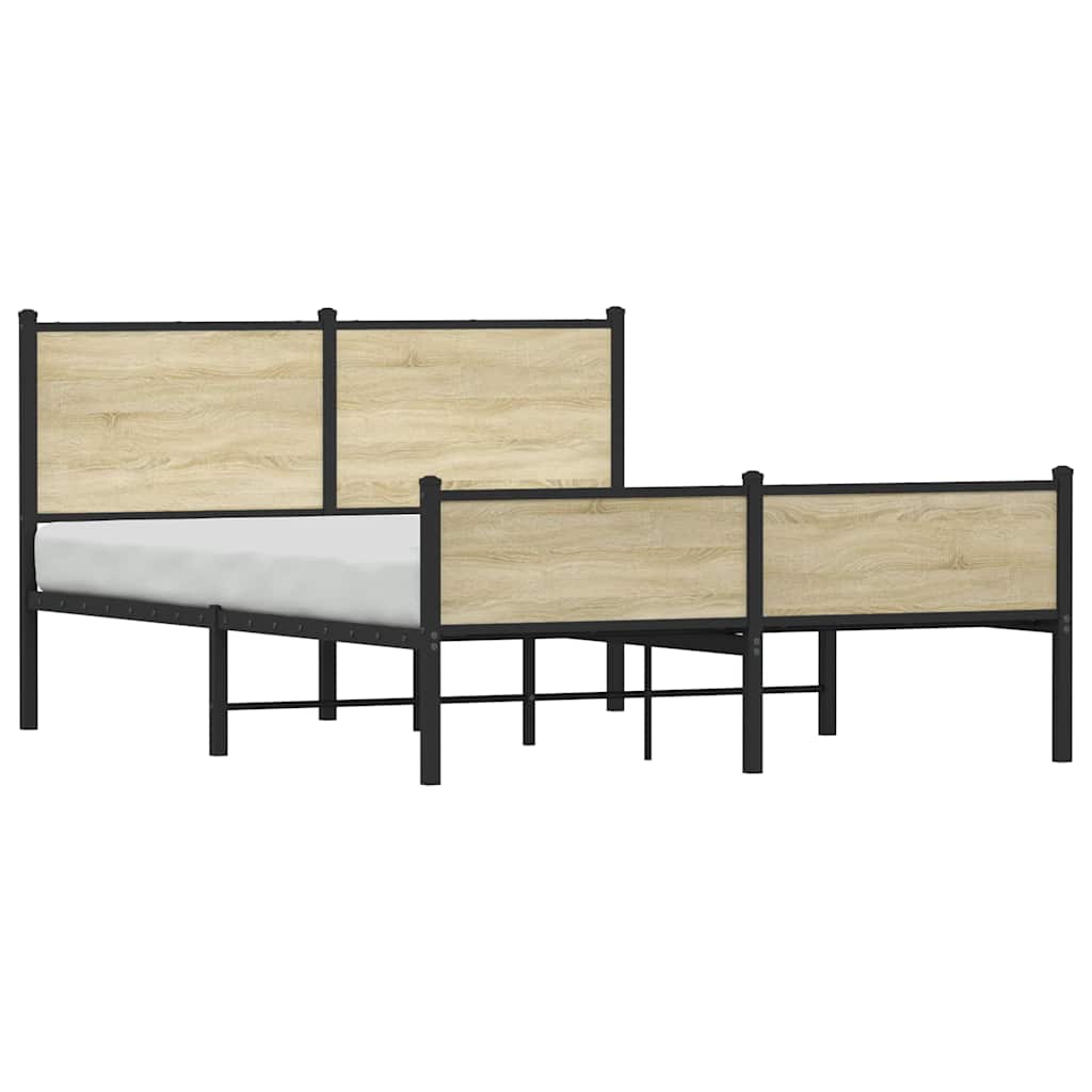 sengeramme uden madras 150x200 cm metal sonoma-eg