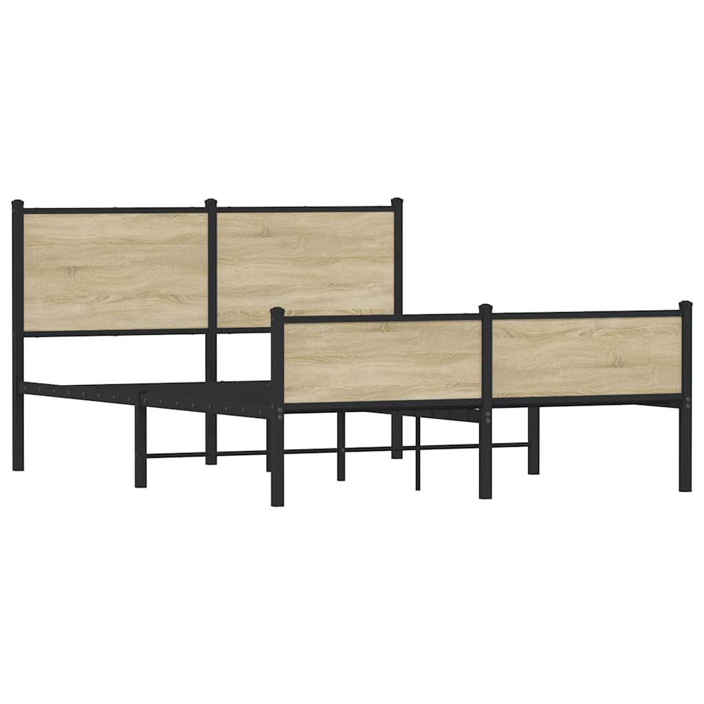 sengeramme uden madras 150x200 cm metal sonoma-eg