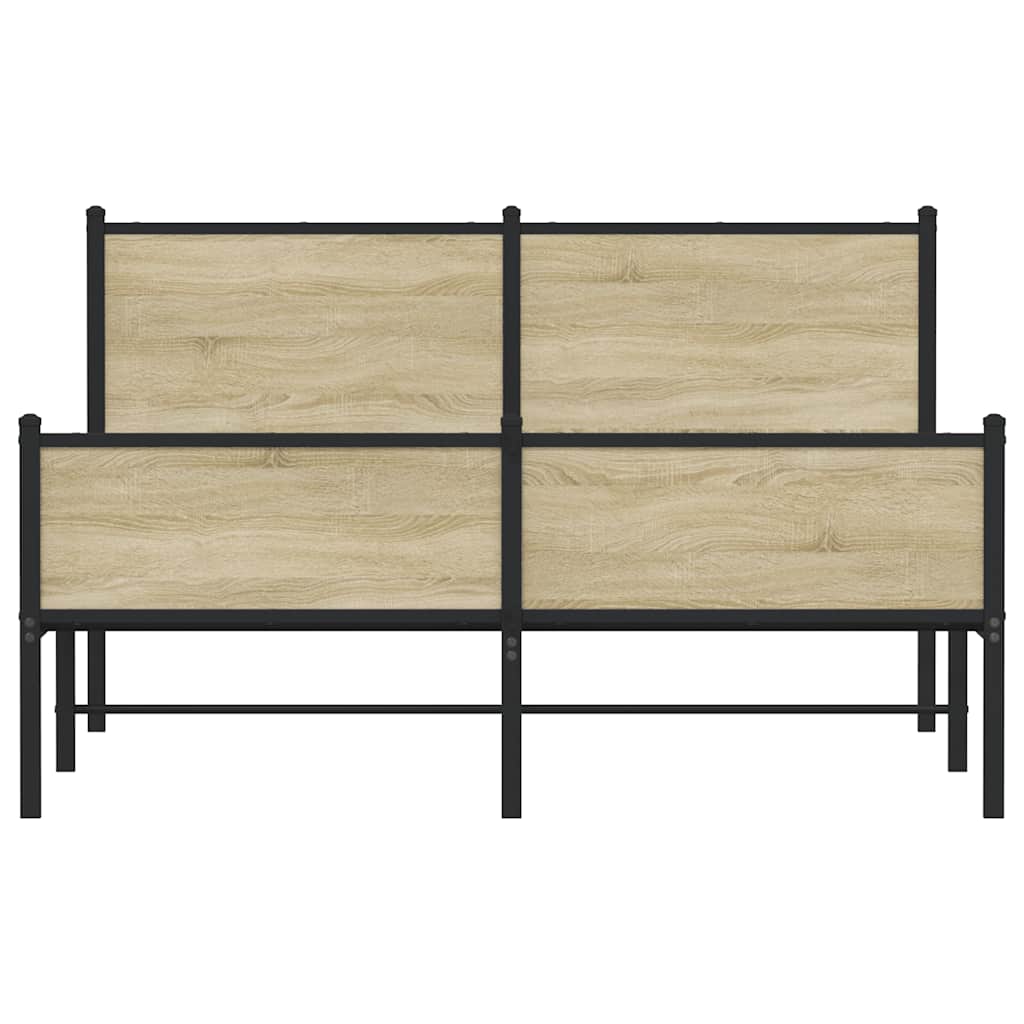 sengeramme uden madras 150x200 cm metal sonoma-eg