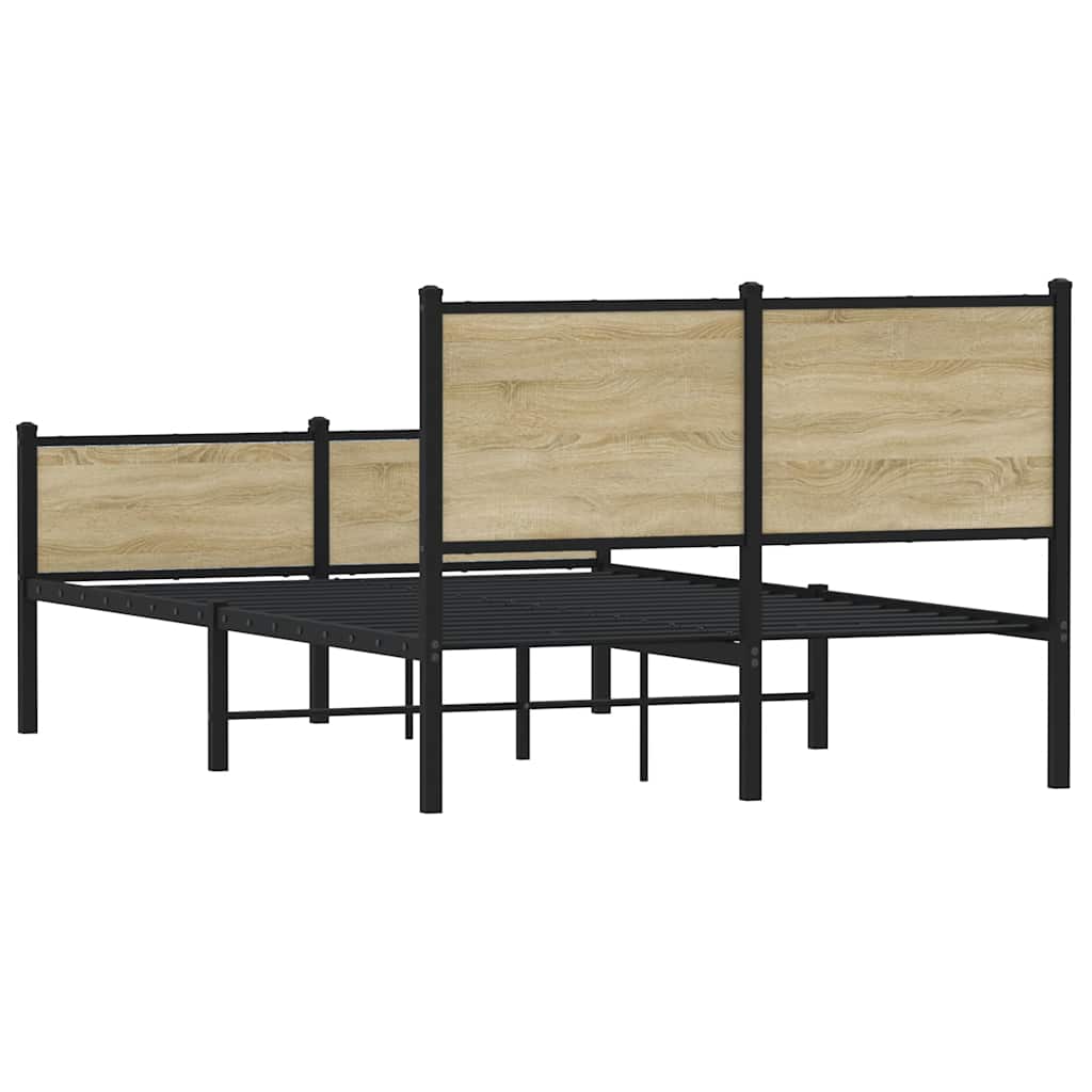 sengeramme uden madras 150x200 cm metal sonoma-eg
