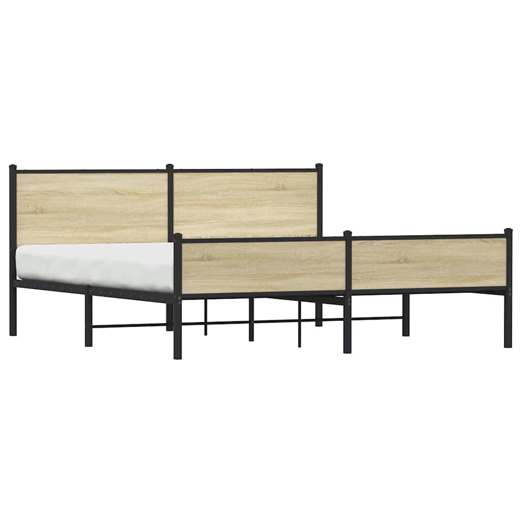sengeramme uden madras 160x200 cm metal sonoma-eg