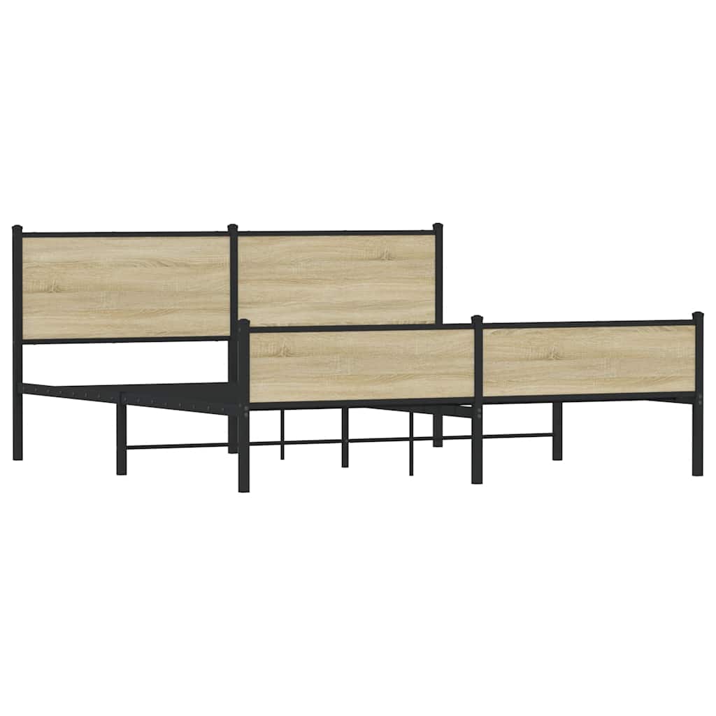 sengeramme uden madras 160x200 cm metal sonoma-eg