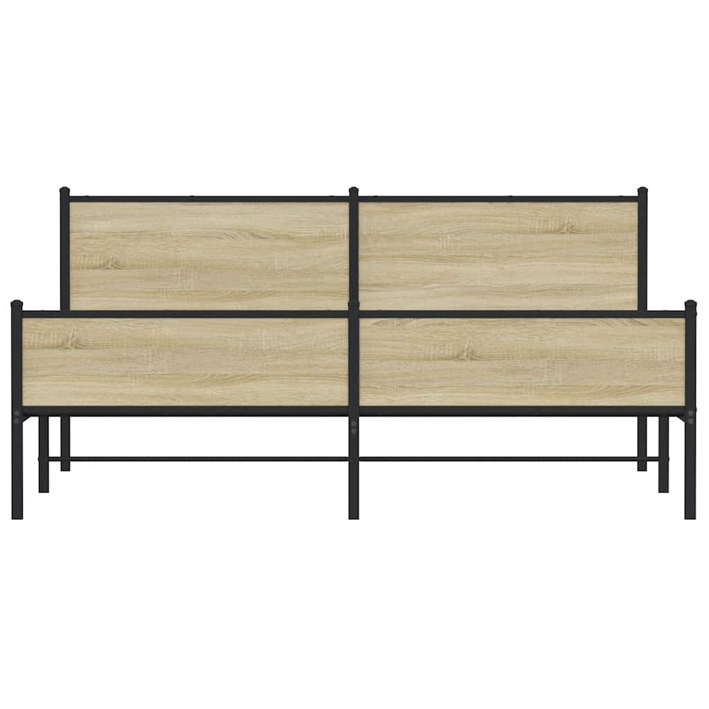 sengeramme uden madras 160x200 cm metal sonoma-eg