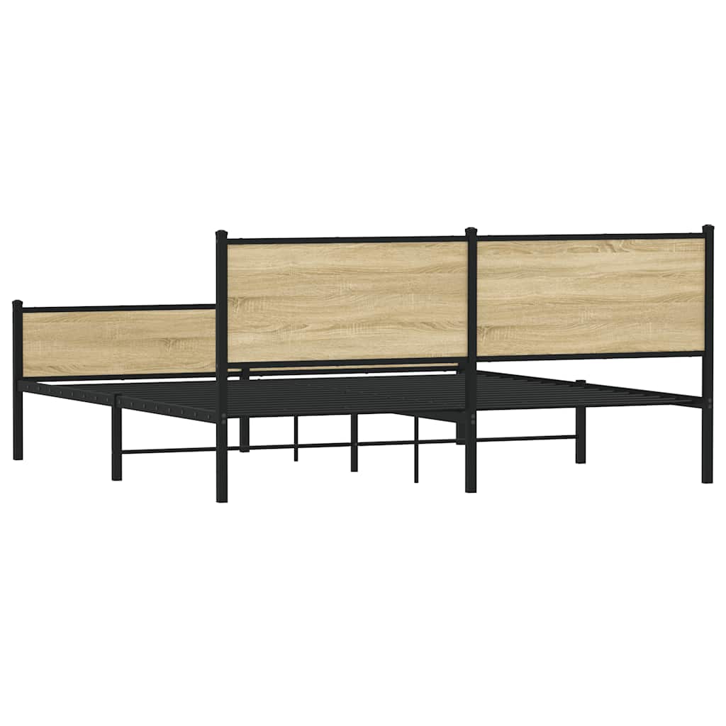 sengeramme uden madras 160x200 cm metal sonoma-eg